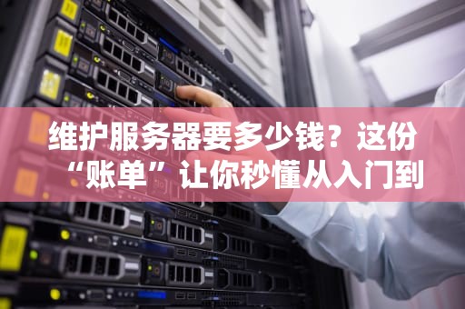 维护服务器要多少钱？这份“账单”让你秒懂从入门到破产！