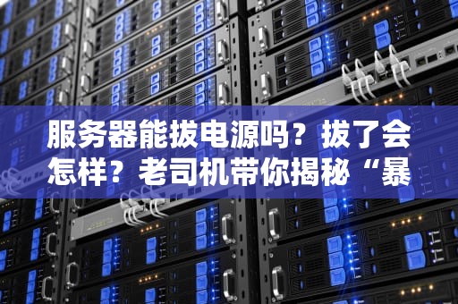 服务器能拔电源吗？拔了会怎样？老司机带你揭秘“暴力关机”的后果！