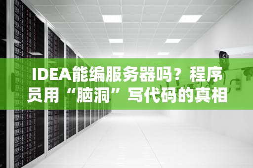 IDEA能编服务器吗？程序员用“脑洞”写代码的真相大揭秘！