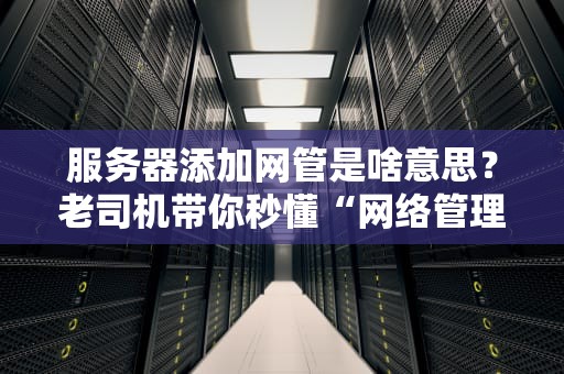 服务器添加网管是啥意思？老司机带你秒懂“网络管理员”的骚操作！