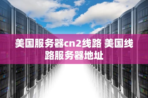 美国服务器cn2线路 美国线路服务器地址