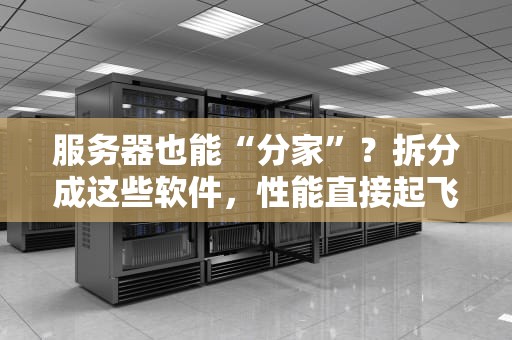 服务器也能“分家”？拆分成这些软件，性能直接起飞！
