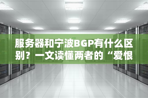 服务器和宁波BGP有什么区别？一文读懂两者的“爱恨情仇”
