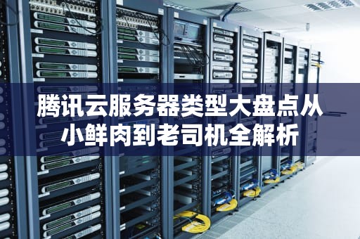 腾讯云服务器类型大盘点从小鲜肉到老司机全解析