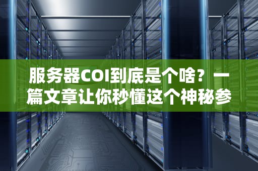 服务器COI到底是个啥？一篇文章让你秒懂这个神秘参数！