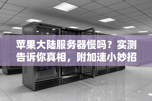 苹果大陆服务器慢吗？实测告诉你真相，附加速小妙招！