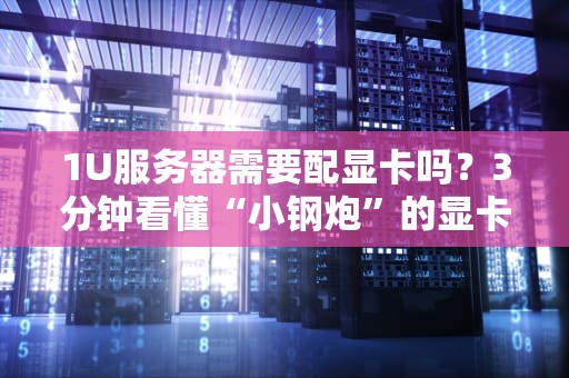 1U服务器需要配显卡吗？3分钟看懂“小钢炮”的显卡玄学！