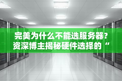 完美为什么不能选服务器？资深博主揭秘硬件选择的“不完美”真相！
