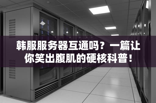 韩服服务器互通吗？一篇让你笑出腹肌的硬核科普！