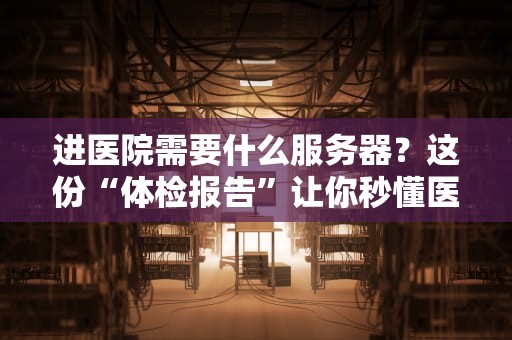 进医院需要什么服务器？这份“体检报告”让你秒懂医疗IT选型！