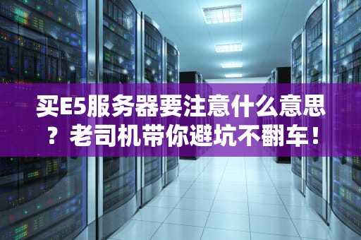 买E5服务器要注意什么意思？老司机带你避坑不翻车！