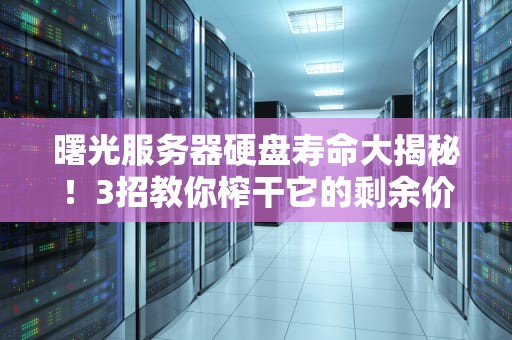 曙光服务器硬盘寿命大揭秘！3招教你榨干它的剩余价值