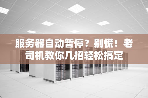 服务器自动暂停？别慌！老司机教你几招轻松搞定