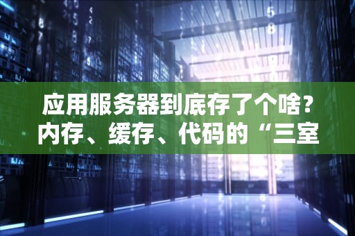 应用服务器到底存了个啥？内存、缓存、代码的“三室一厅”大揭秘！