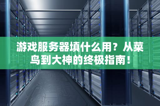 游戏服务器填什么用？从菜鸟到大神的终极指南！