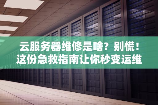 云服务器维修是啥？别慌！这份急救指南让你秒变运维老司机！
