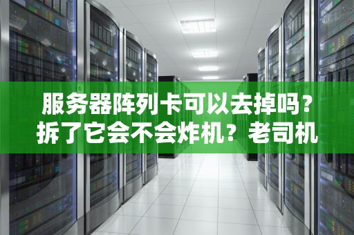 服务器阵列卡可以去掉吗？拆了它会不会炸机？老司机带你避坑！