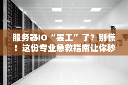 服务器IO“罢工”了？别慌！这份专业急救指南让你秒变运维老司机！