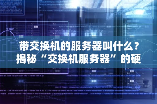 带交换机的服务器叫什么？揭秘“交换机服务器”的硬核真相！