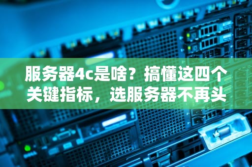 服务器4c是啥？搞懂这四个关键指标，选服务器不再头大！