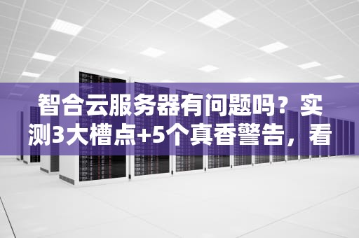 智合云服务器有问题吗？实测3大槽点+5个真香警告，看完再剁手！