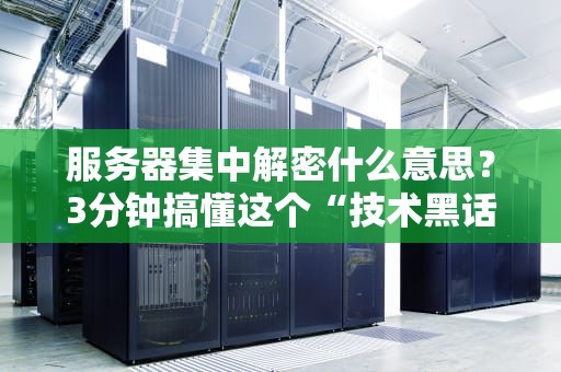 服务器集中解密什么意思？3分钟搞懂这个“技术黑话”的真相！