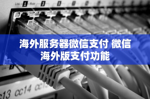海外服务器微信支付 微信海外版支付功能