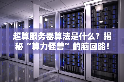 超算服务器算法是什么？揭秘“算力怪兽”的脑回路！