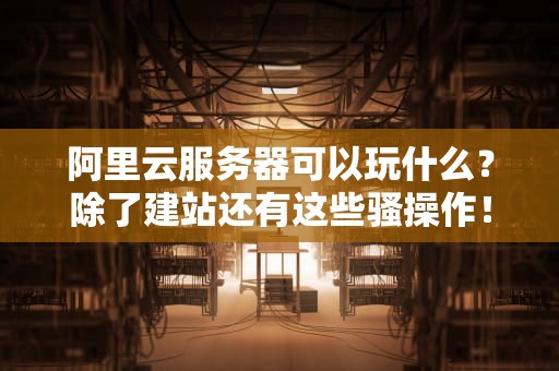 阿里云服务器可以玩什么？除了建站还有这些骚操作！