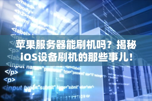 苹果服务器能刷机吗？揭秘iOS设备刷机的那些事儿！