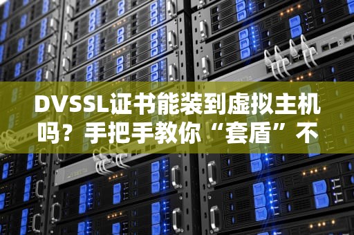 DVSSL证书能装到虚拟主机吗？手把手教你“套盾”不翻车！