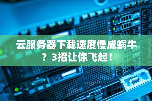 云服务器下载速度慢成蜗牛？3招让你飞起！