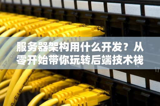 服务器架构用什么开发？从零开始带你玩转后端技术栈！