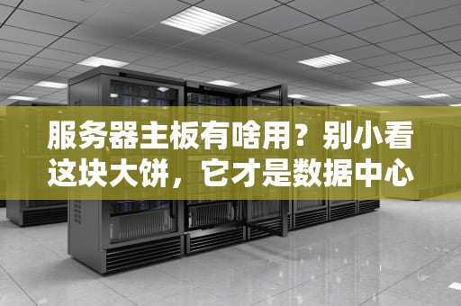 服务器主板有啥用？别小看这块大饼，它才是数据中心的灵魂！