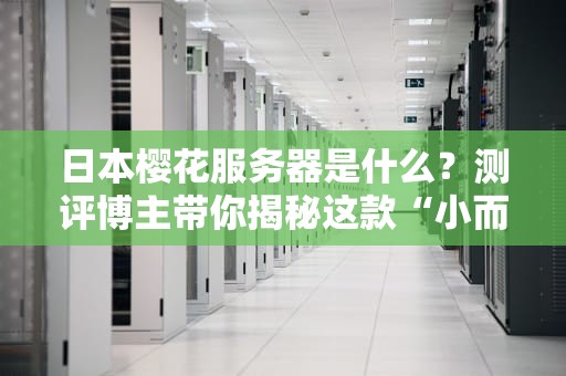 日本樱花服务器是什么？测评博主带你揭秘这款“小而美”的日系云主机！
