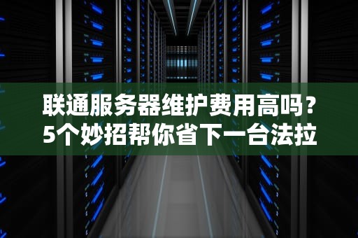 联通服务器维护费用高吗？5个妙招帮你省下一台法拉利！