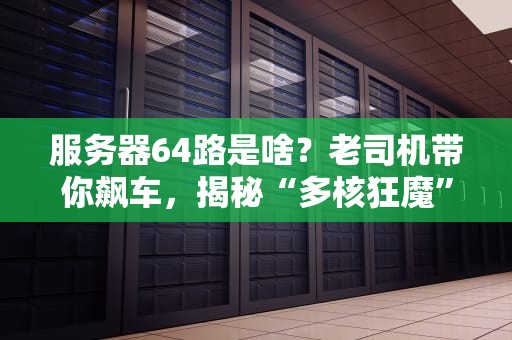 服务器64路是啥？老司机带你飙车，揭秘“多核狂魔”的硬核实力！