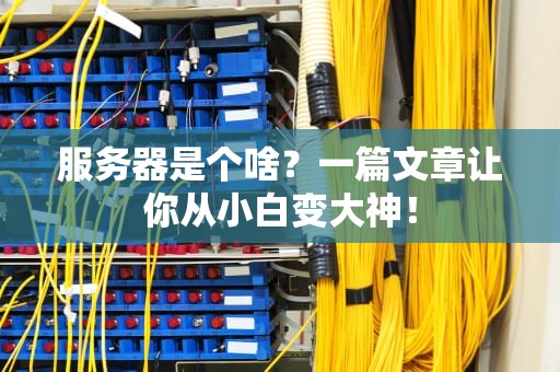 服务器是个啥？一篇文章让你从小白变大神！