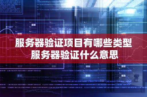 服务器验证项目有哪些类型 服务器验证什么意思