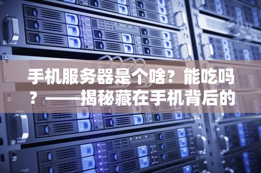 手机服务器是个啥？能吃吗？——揭秘藏在手机背后的隐形大佬