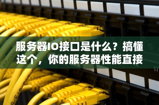 服务器IO接口是什么？搞懂这个，你的服务器性能直接起飞！