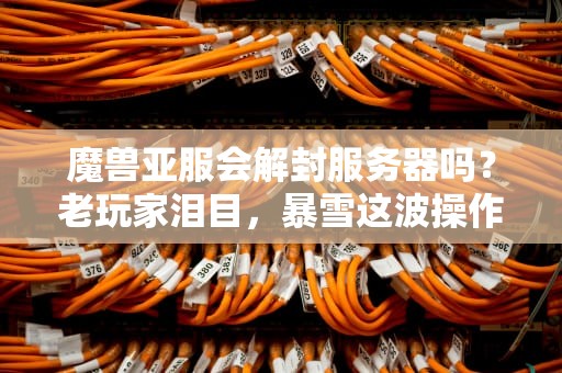 魔兽亚服会解封服务器吗？老玩家泪目，暴雪这波操作太骚了！