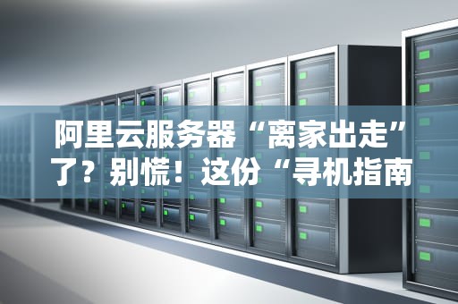 阿里云服务器“离家出走”了？别慌！这份“寻机指南”让你笑着找回数据！