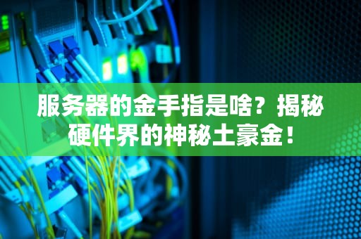 服务器的金手指是啥？揭秘硬件界的神秘土豪金！