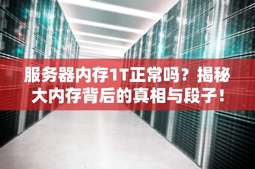 服务器内存1T正常吗？揭秘大内存背后的真相与段子！
