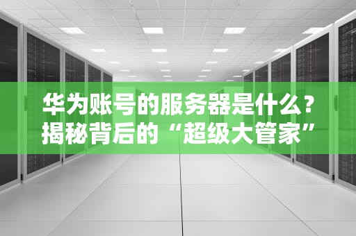 华为账号的服务器是什么？揭秘背后的“超级大管家”和它的小秘密！