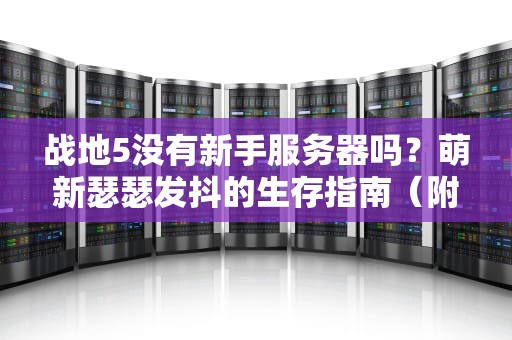战地5没有新手服务器吗？萌新瑟瑟发抖的生存指南（附老鸟防坑攻略）