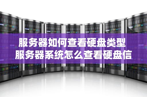 服务器如何查看硬盘类型 服务器系统怎么查看硬盘信息