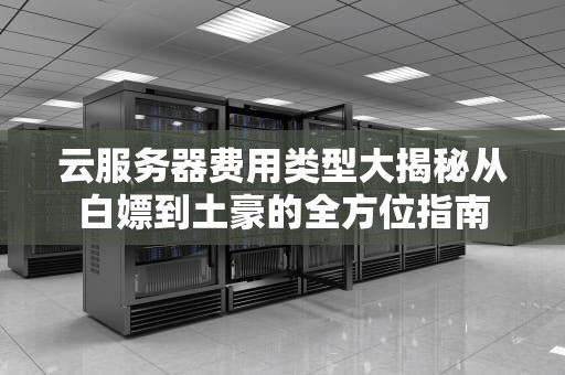 云服务器费用类型大揭秘从白嫖到土豪的全方位指南