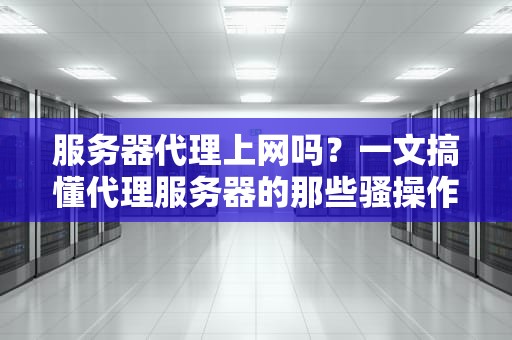 服务器代理上网吗？一文搞懂代理服务器的那些骚操作！